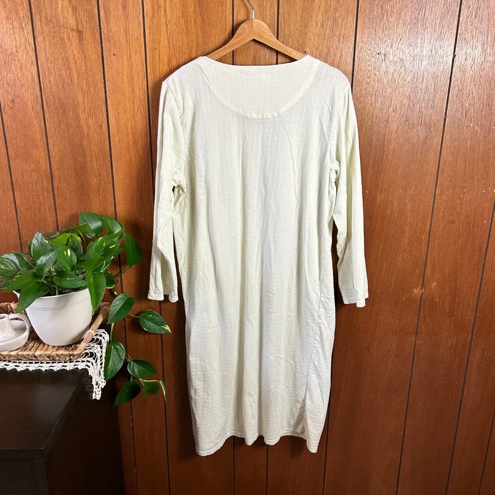 Vintage Bobbie Brooks Womens Long Sleeve Nightgown Yellow Floral Cottagecore‎